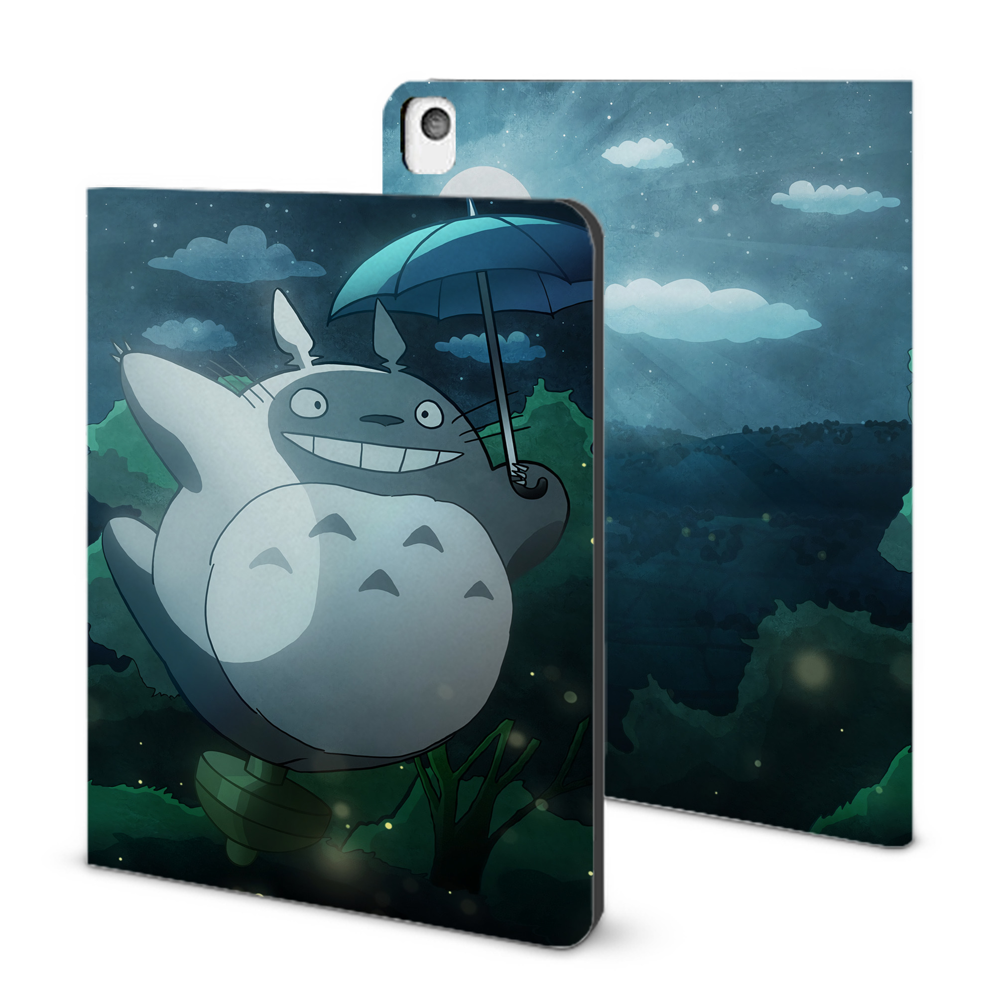 （画像用） となりのトトロ 草壁メイ 草壁サツキ My Neighbor Totoro Satsuki Kusakabe Mei Kusakabe IPadケース ペンホルダー付き ブックスタイルデザイン
